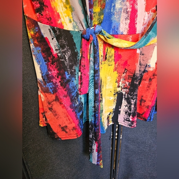 NorthStyle Multicolor Abstract Women's Blouse ❤️💛💙💚🩷🖤 - Picture 3 of 7